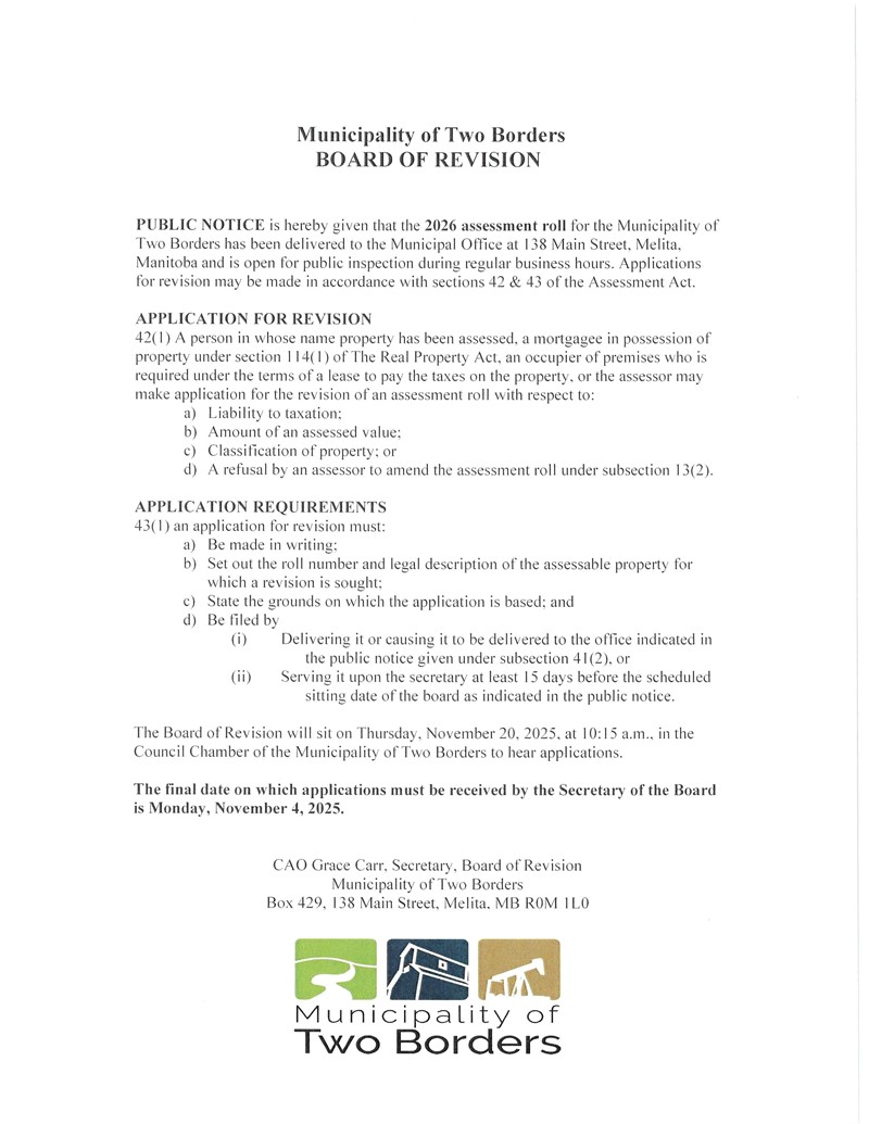 Board of Revision - 2026 Assessment Roll