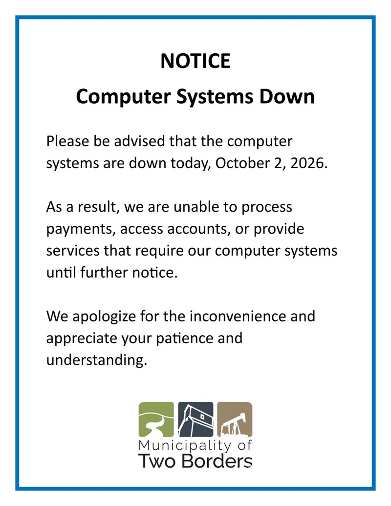 Notice - Computer Systems Down