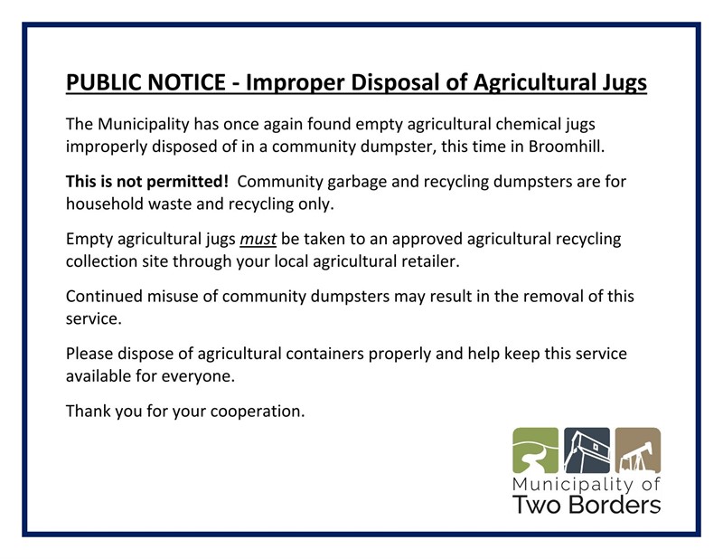 Proper Disposal of Empty Agricultural Jugs