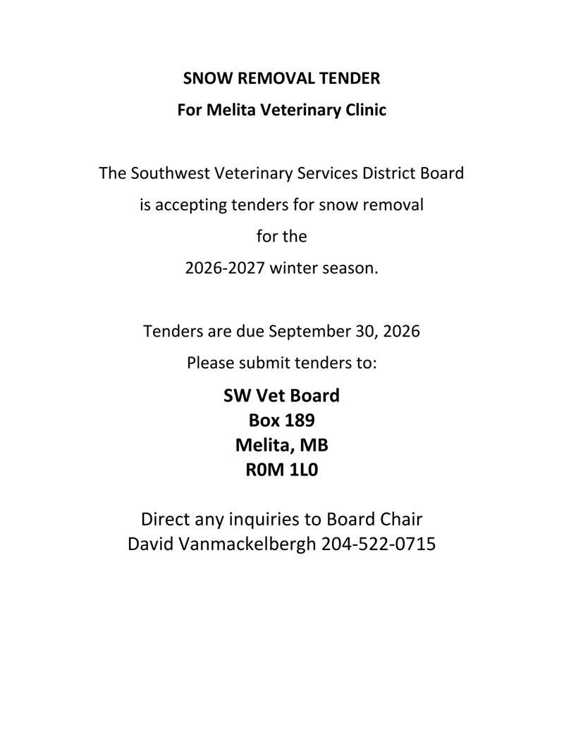 Snow Removal Tenders