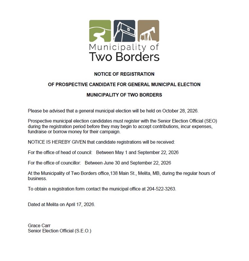 Notice of Registration for Prospective Candidates