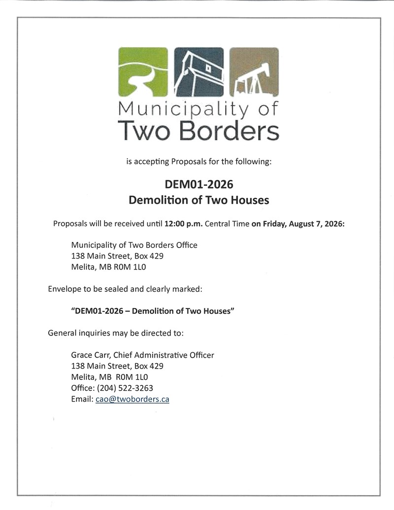 Request For Proposal For The Demolition of Two Houses